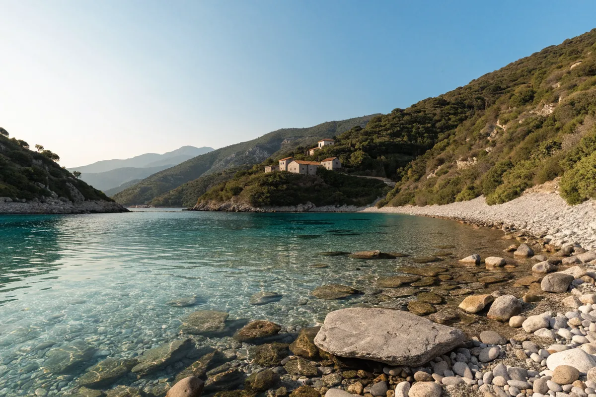 AI-generated illustration: Albania-inspired Riviera