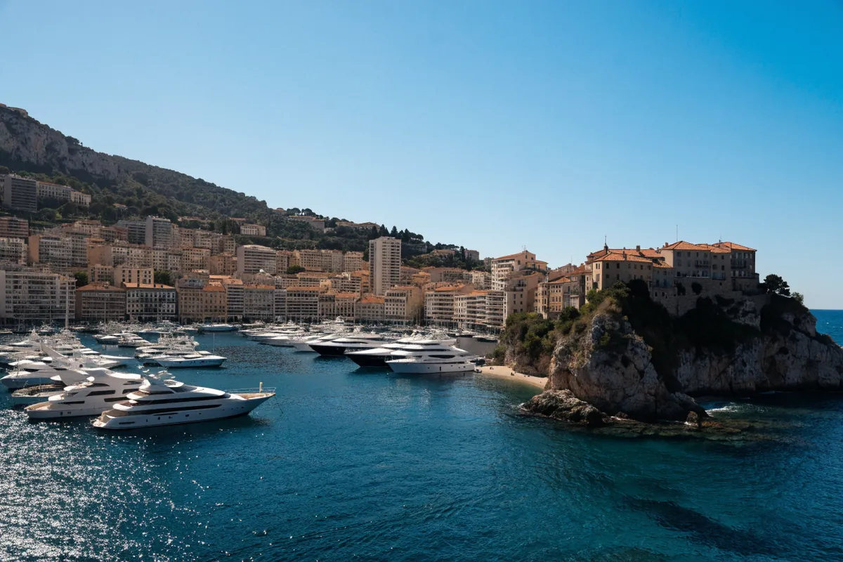 AI-generated illustration: Monaco-inspired Riviera harbour