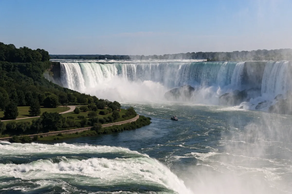 AI-generated illustration: Niagara Falls-inspired view
