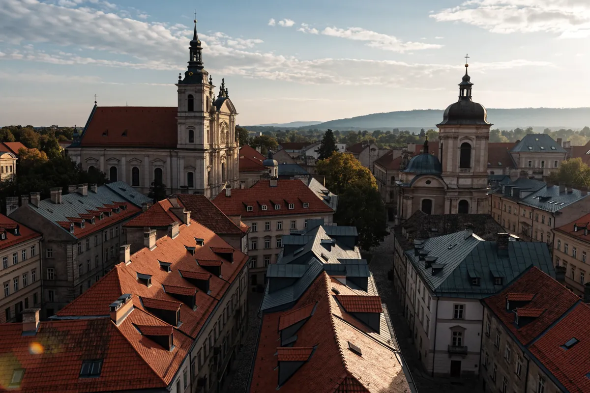 AI-generated illustration: Lviv-inspired old town