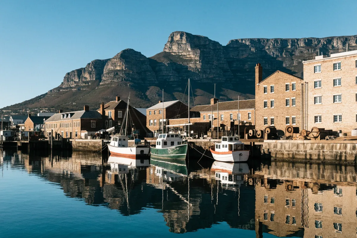 AI-generated illustration: V&A Waterfront-inspired harbour